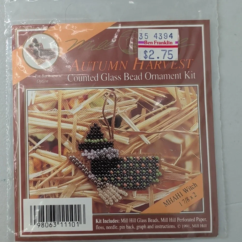 8 Mill Hill Autumn Harvest Counted Glass Bead Ornament Halloween Fall chart only